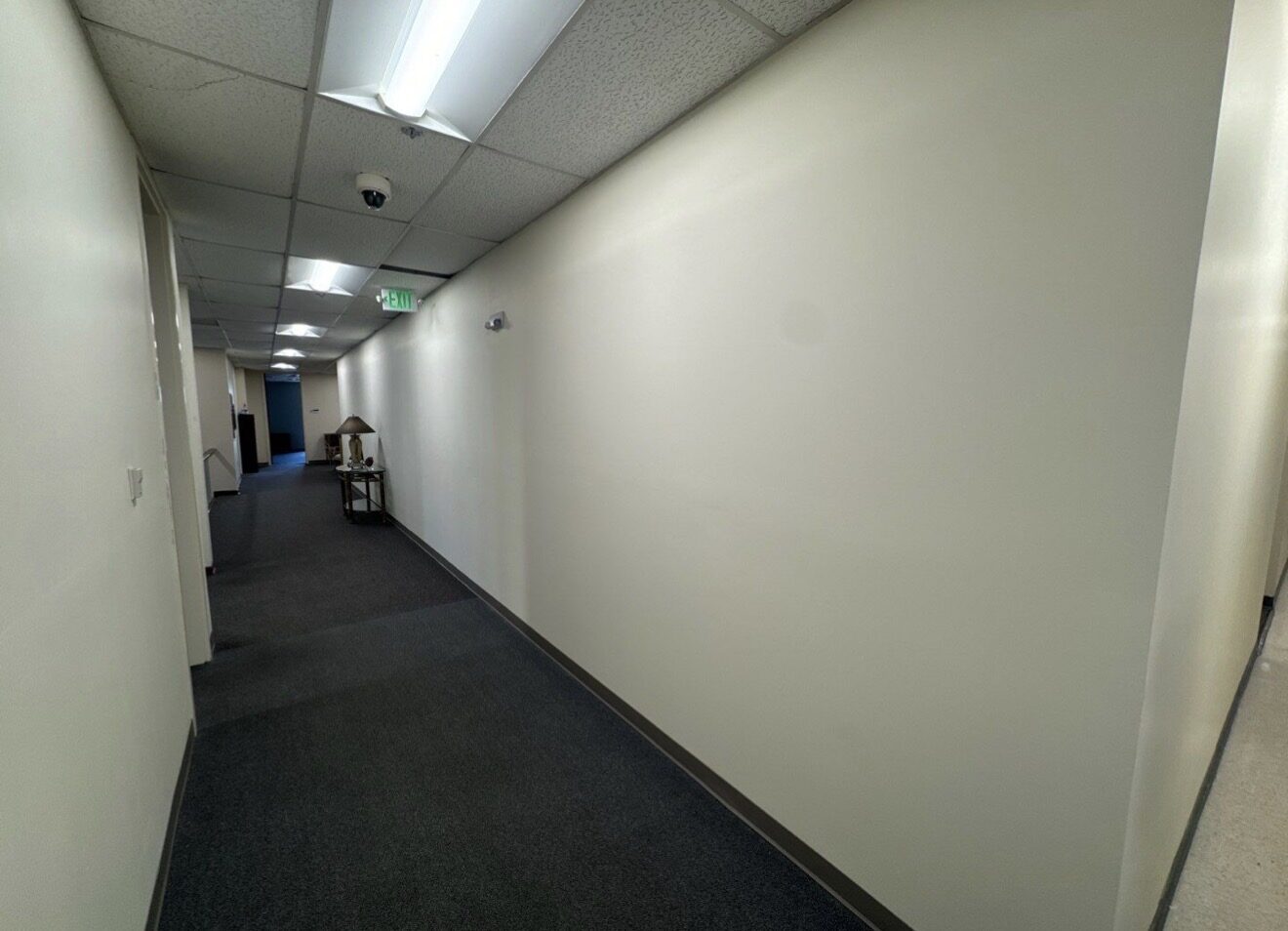 Completed commercial hallway