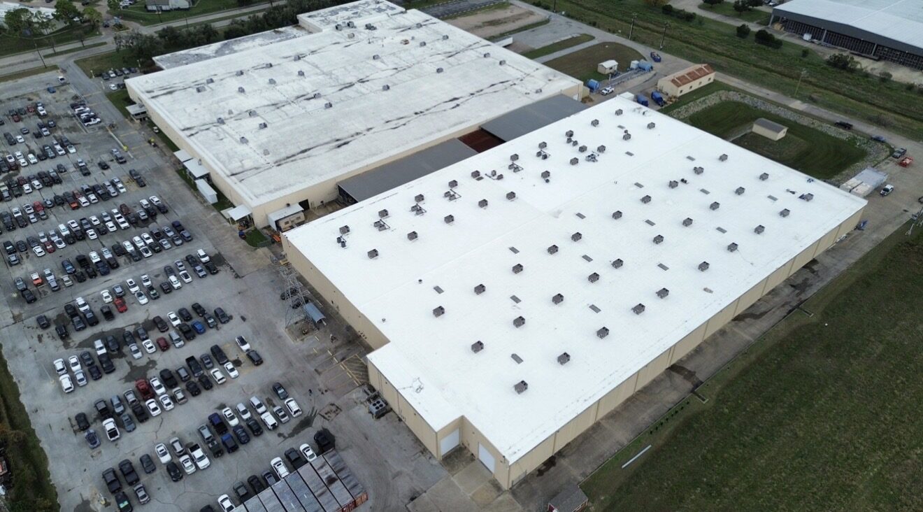 Completed commercial TPO roof
