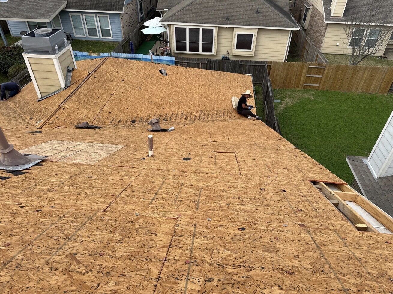 Exposed roof decking