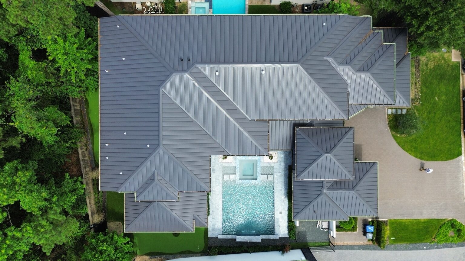 Standing-seam metal roof detail