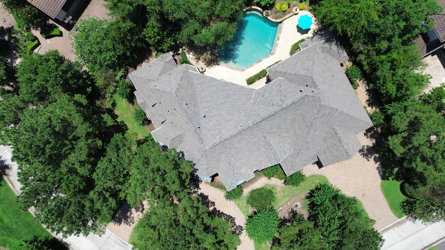 Completed residential roof in North Houston